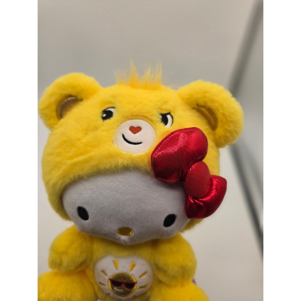 Hello Kitty x Care Bears Funshine Bear Plush Yellow Sanrio 2024 Basic Fun 10" - Picture 4 of 8